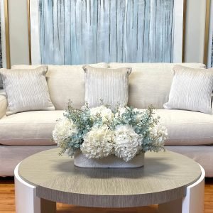 Hydrangea And Eucalyptus In Vase
