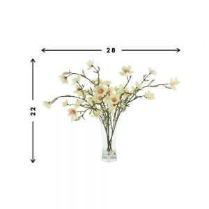 Butterfly Magnolia In Glass Vase